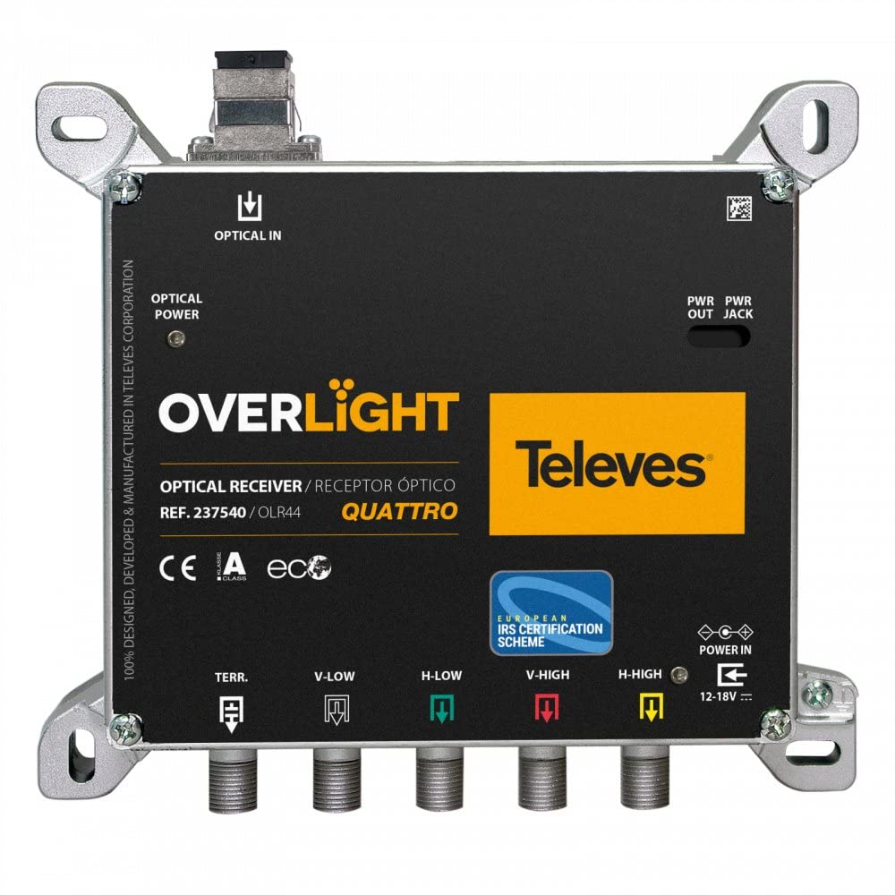 Ripartitore Ottico Overlight Quattro FM/DAB/UHF/SAT Televés