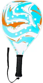 Colaxi Raquete de Padel, Superfície de Fibra de Carbono, Punho Antiderrapante, Núcleo de Espuma, Raquete de Padel para Uso Externo para Adultos e Crianças