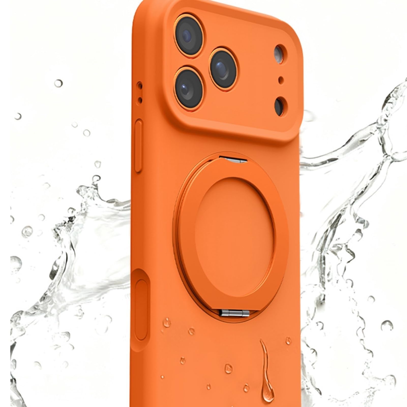 Generico Custodia Per IPhone 17 Pro Max/17 Pro/17, Ultra Sottile Silicone Liquido Case With Antiscivolo Staffa Ricarica Wireless Guscio