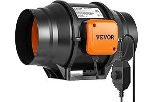 VEVOR 6" Inline Duct Fan with Temperature & Humidity Controller