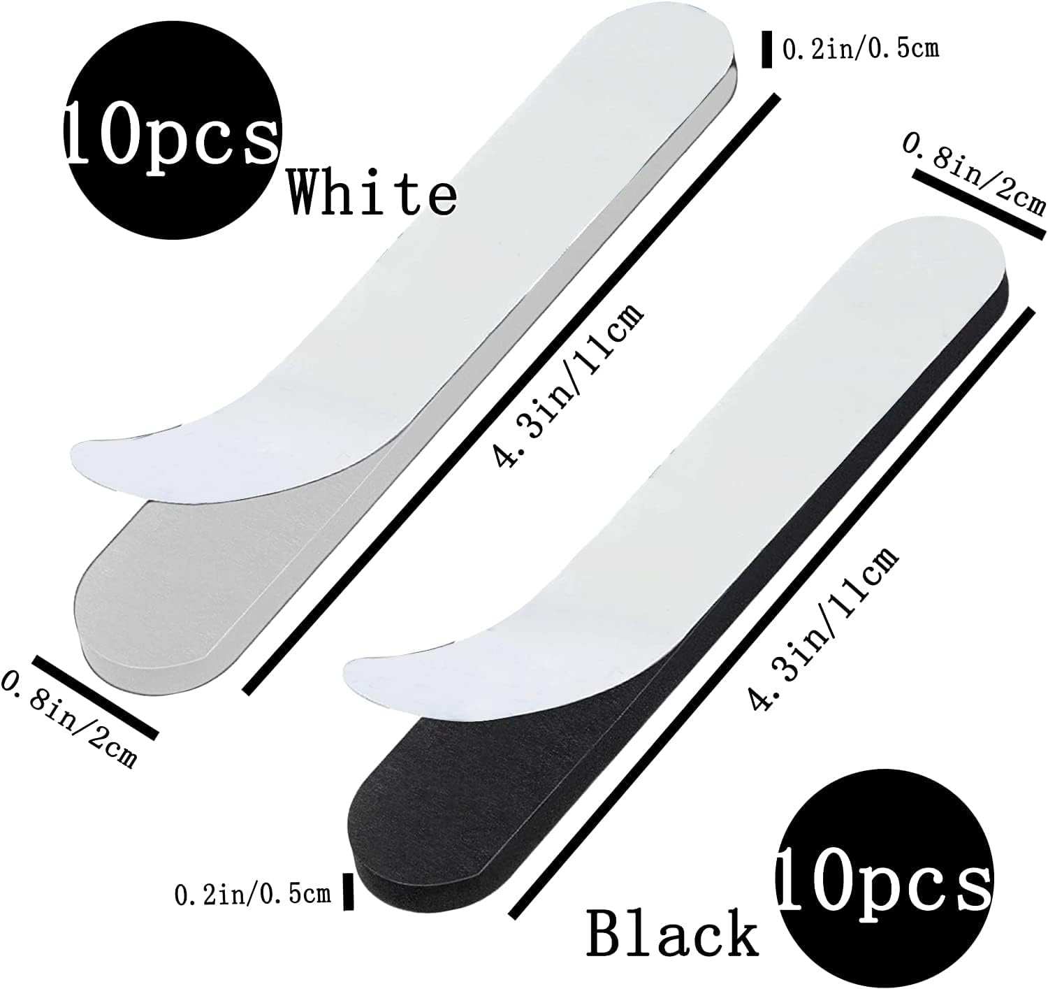 20 PCS Hat Size Tape,Hat Size Reducer Reducer Foam Reducing Tape Roll Self Adhesive Foam Reducing Tape for Hats Caps Sweatband Black and White