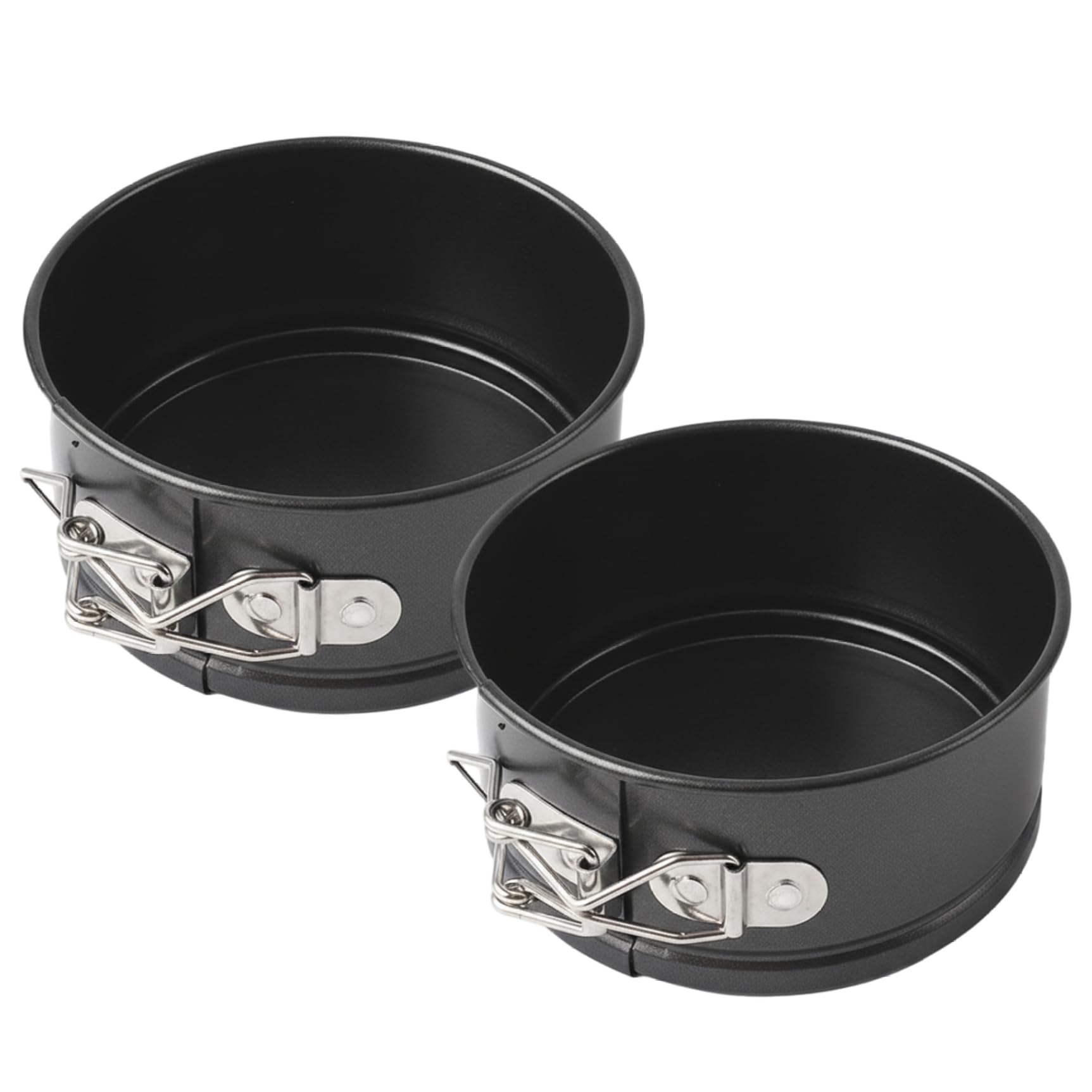 Xdyyjrasa Heart Cake Pan - 2PCS Round Springform Pan with Locking Clasp & Removable Bottom, for Cheesecakes Tarts Mini Desserts 4 Inch