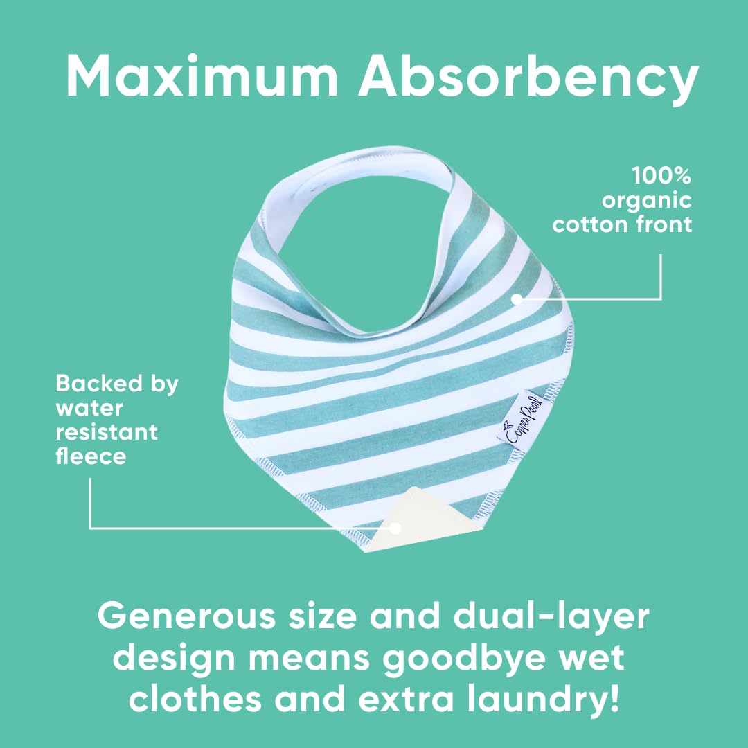 Copper Pearl (コッパーパール) よだれかけ 吸水 速乾 おしゃれ スタイセット バンダナビブ 4枚セット オックスフォード - 2