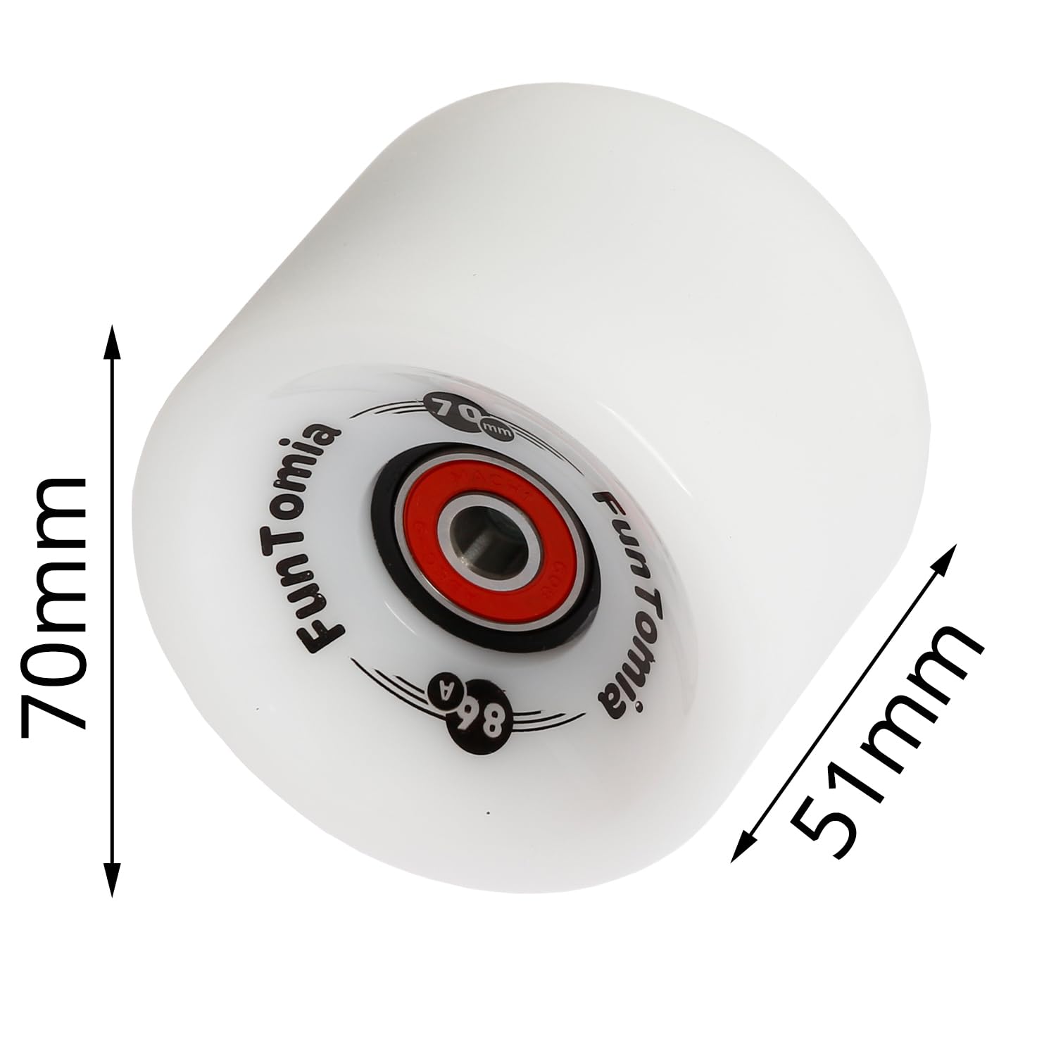 Set Ruote Skateboard 53mm 100A + Cuscinetti ABEC-9 + T-Tool | 4 Pezzi | Per Street E Cruising - Foto 10