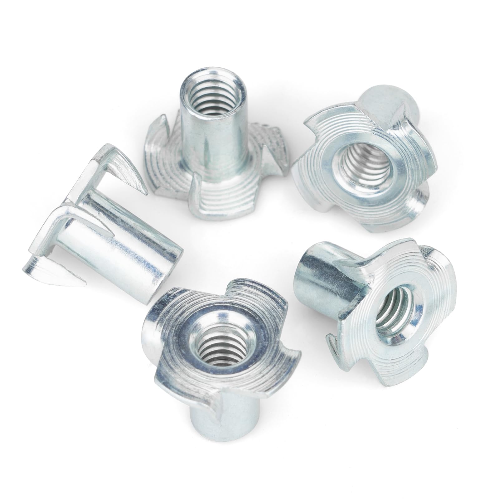 Zinc-Plated T-Nuts - 100 Pack -1