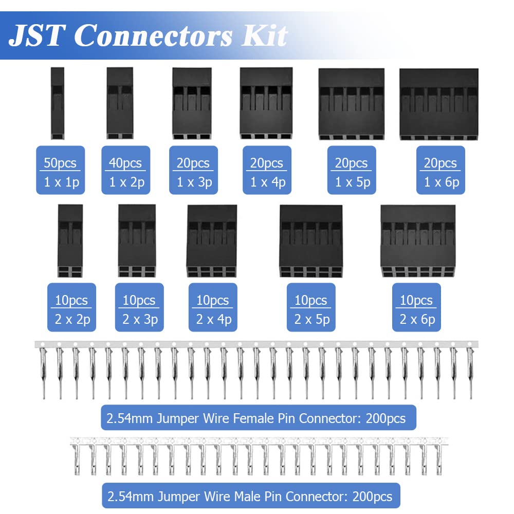 Kit de connecteurs Dupont (620 pièces) - Letmeknow