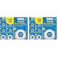 Oral-B Filo Interdentale Cerato Essential Floss 50m. Resistente a strappi e sfilacciamenti. Confezione Da 12