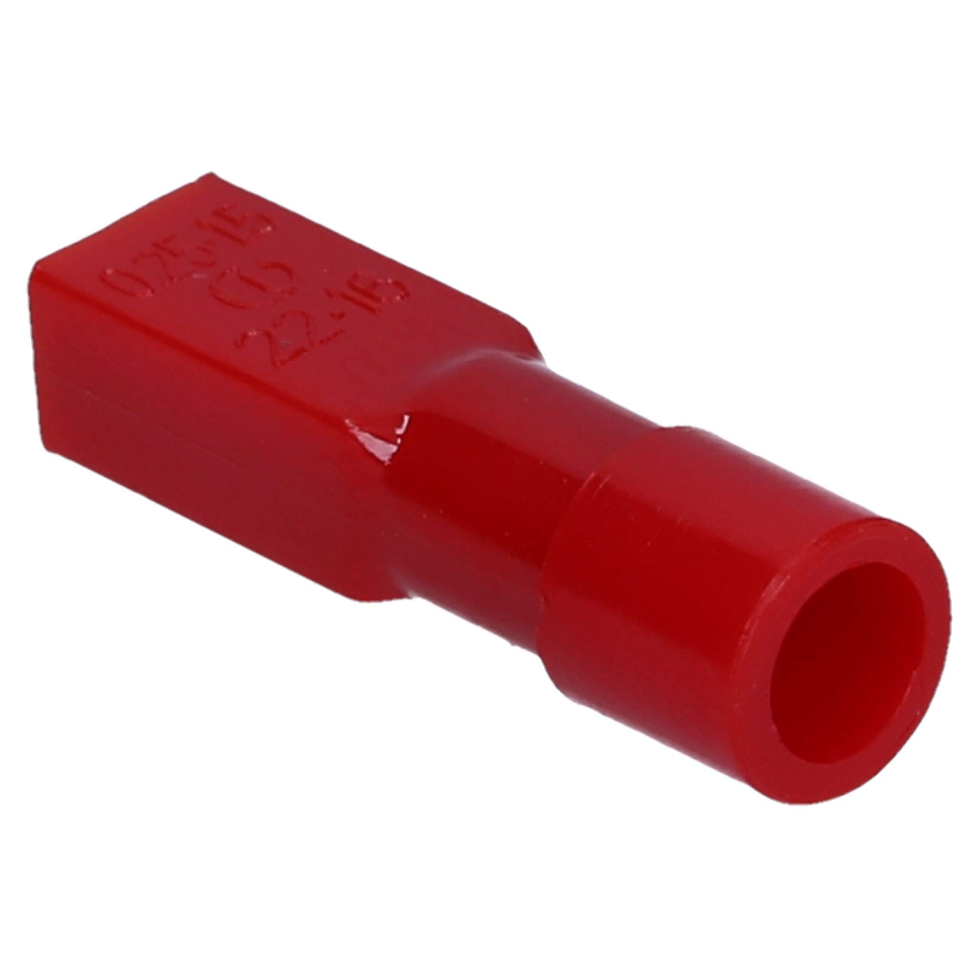 100 unidades Cembre RF-F305P Terminales enchufables planos, 2,8 x 0,5, rojo, totalmente aislados, calidad industrial