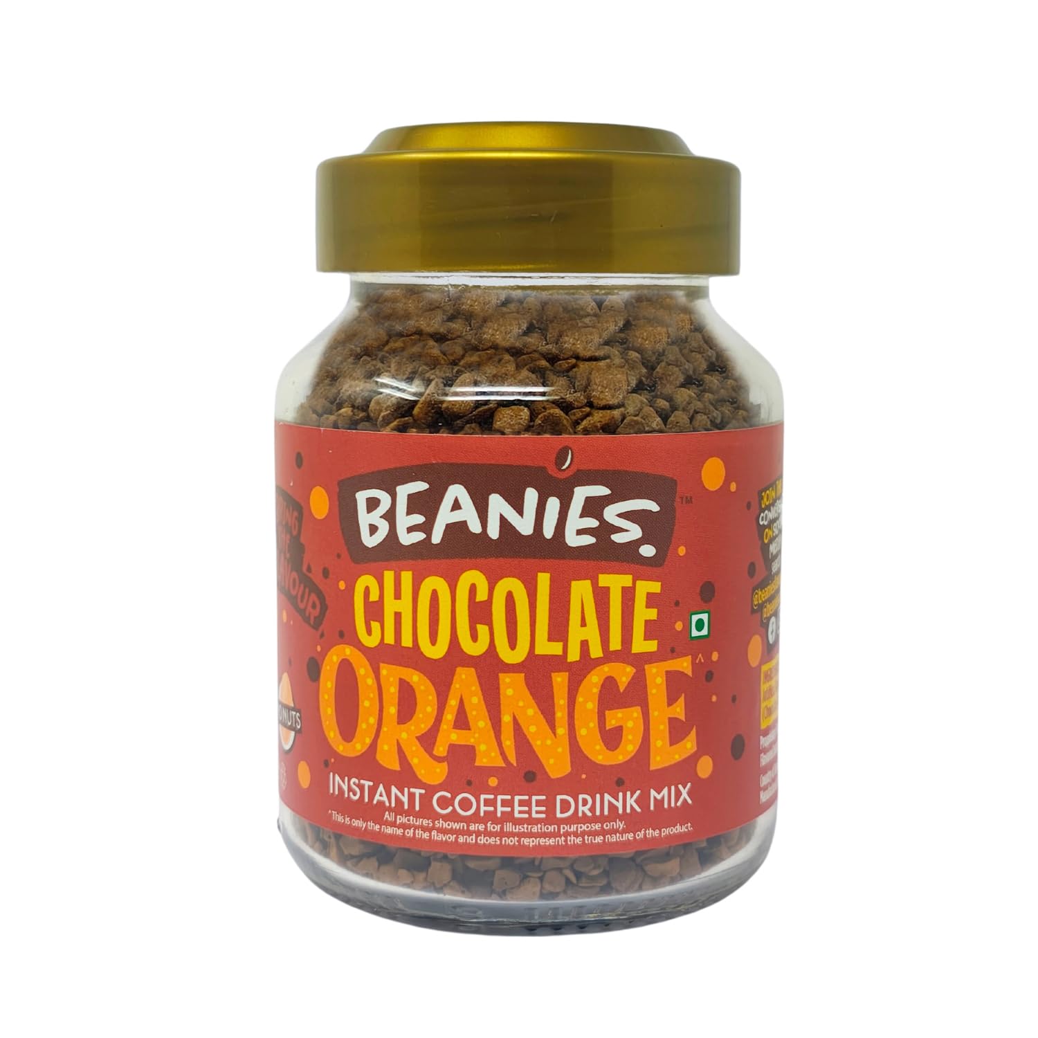 Beanies Chocolate Orange Flavour Instant Coffee, 50g