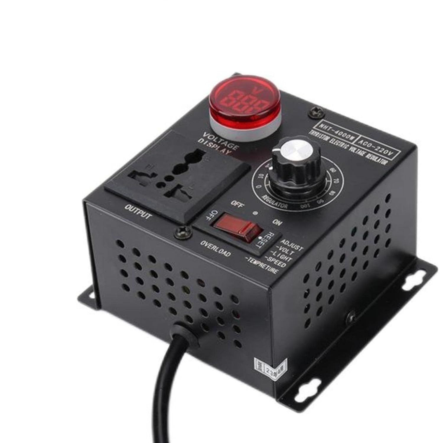 POWER DYA-4000W AC 220V Thyristor Electronic Voltage Regulator with Digital Voltage Display | Variable Speed Controller for Fan, Heater, Motor & Light-image-42