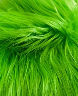 20" X 20" Inches Green Faux Fur Fabric Square Patches for Crafts, Sewing, Costumes, Seat Pads Craft Furr