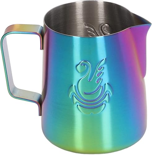 Miniatura 7 de Jarra espumosa, capacidad de 12.8fl oz, boquilla de águila, espumador de leche, grado alimenticio para crema deslumbrante