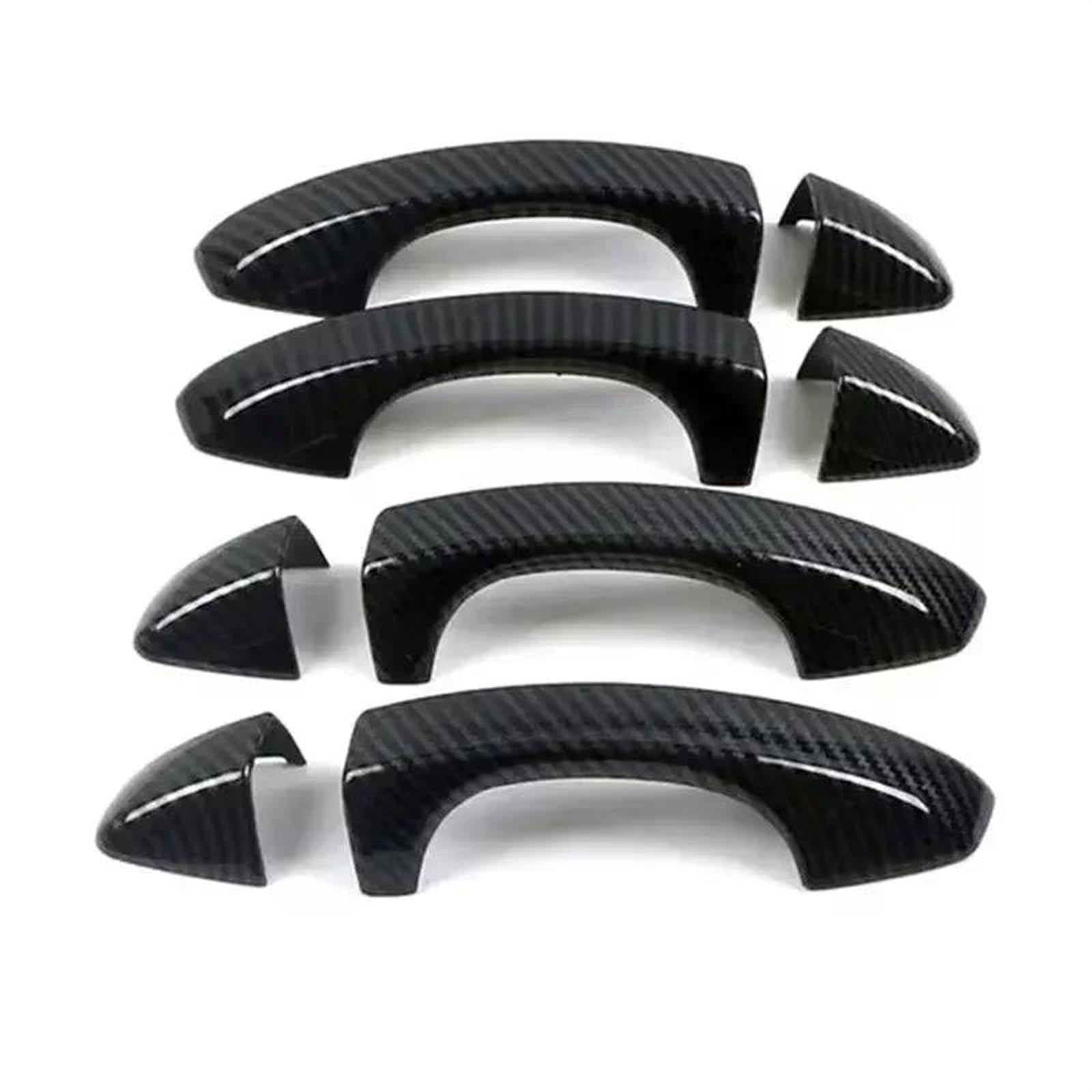 NOHEEU Car Exterior Door Handle Cover Sticker Decorative Lock for Skoda for Octavia A7 2014-2019(Black A)