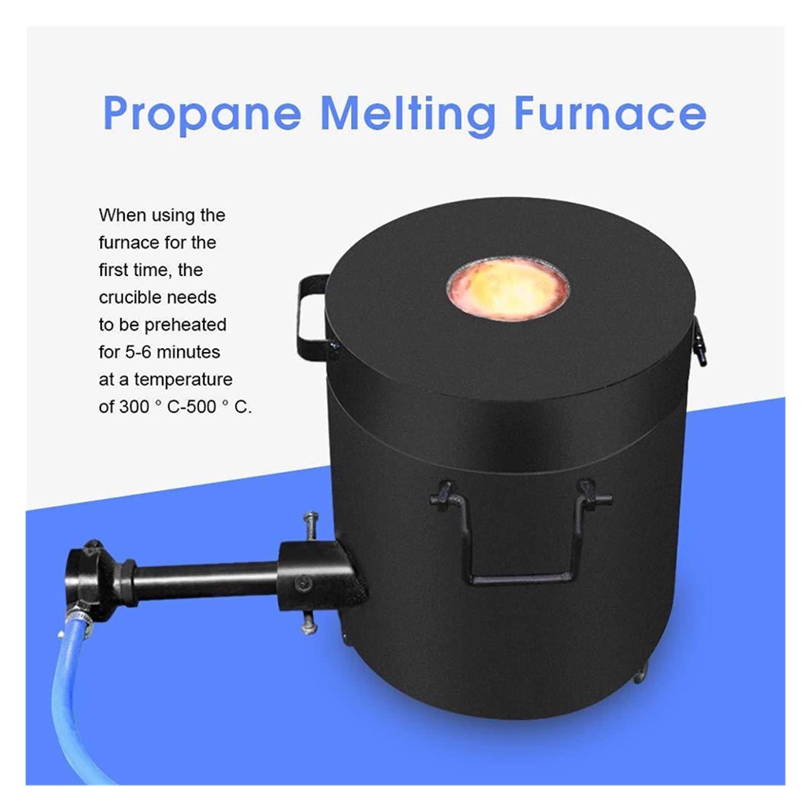 6Kg Fundición Arcilla Grafito Crisol Horno Antorcha Fundición Refinación Oro Plata Cobre Latón Aluminio Fácil de usar para principiantes y profesionales