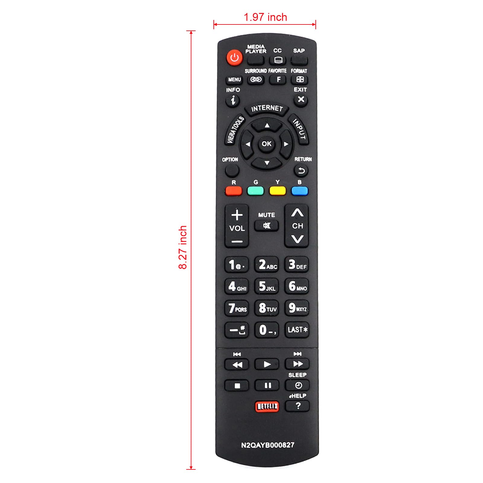 Télécommande De Remplacement Pour TV Panasonic – Modèle N2QAYB000746 – Compatible Avec THP50ST50A, THP60ST50A, THP65S