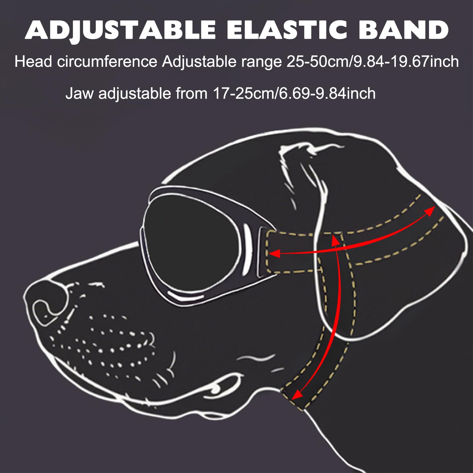 2Stück Hundebrille, Brille Hund UV-Schutz, Winddicht Hunde Brille, Sonnenbrille Hund mit Verstellbare Riemen, Hundesonnenbrille für Mittel Große Hunde, zum Autofahren,Outdoor-Aktivitäten,Farbe