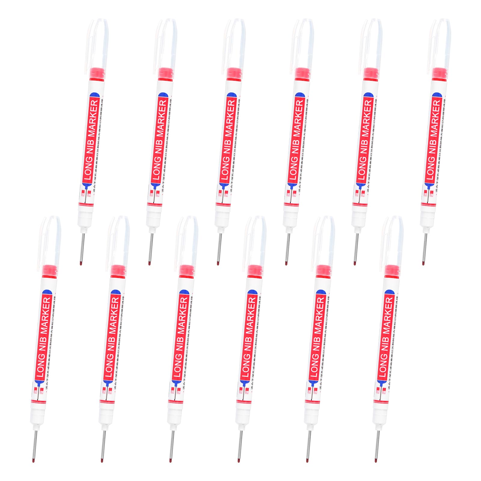 PATIKIL Lot De 3 Marqueurs à Trou Profond, Encre étanche à Portée Profonde De 22 Mm Pour Travaux Du Bois, Noir, Rouge, Bleu