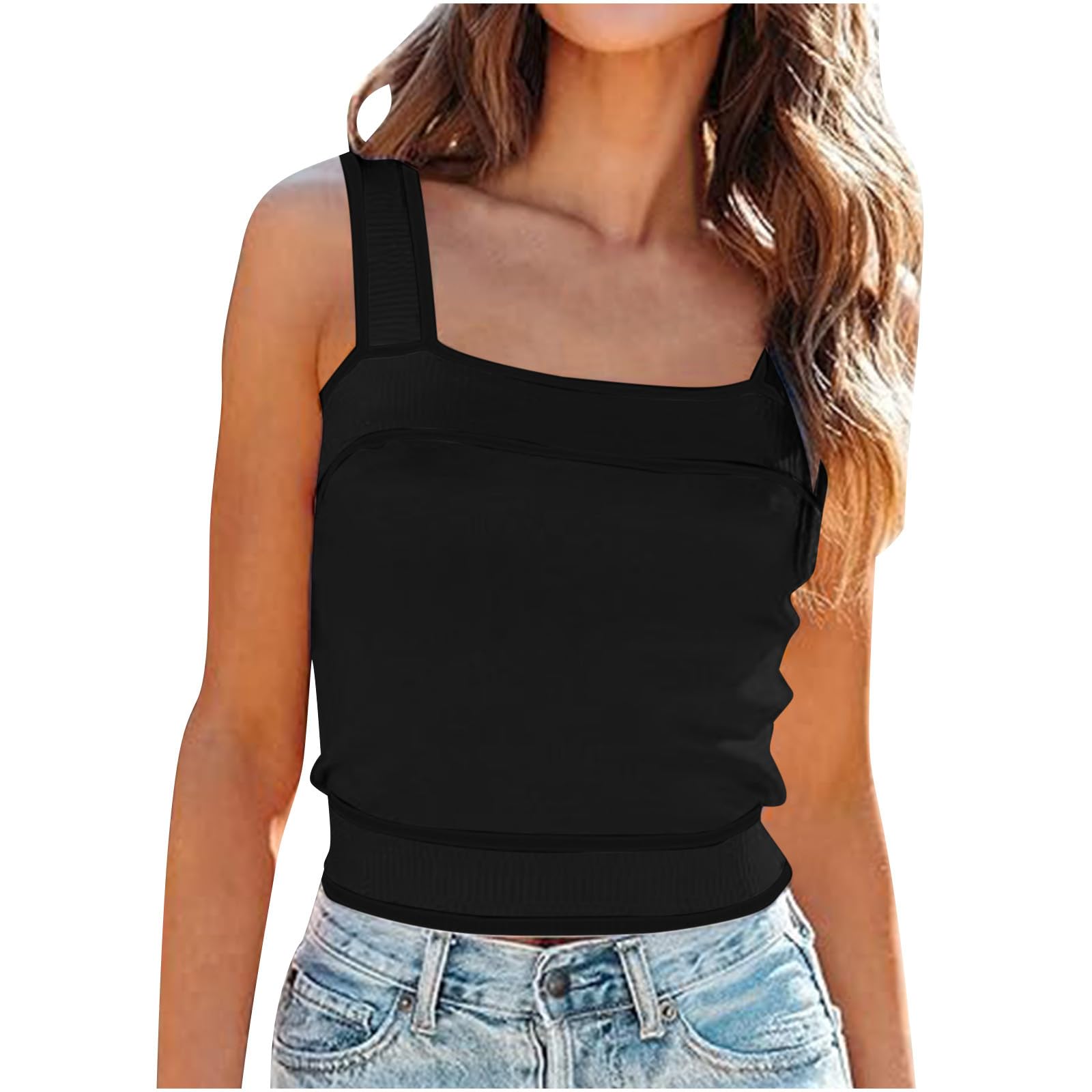 NUSGEAR 2024 Camisetas sin Manga Mujer Verano Moda Gasa Estampados Floral Camisola Casual Camisetas de Tirantes Cuello Redondo Original Fiesta Chaleco Tops Cómodo Suelto Basic Shirt tee Playa Camisa