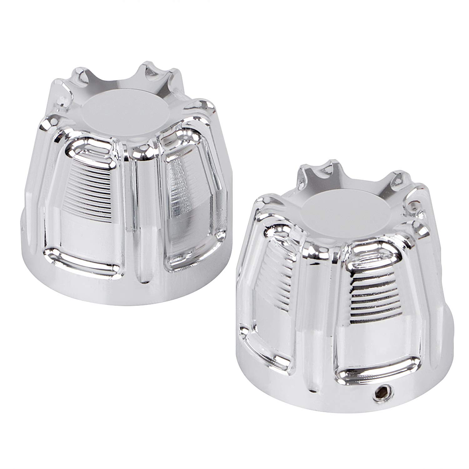 Tapas Cromadas Para Tornillos Del Eje Delantero De Harley Davidson - Touring, Softail, Sportster