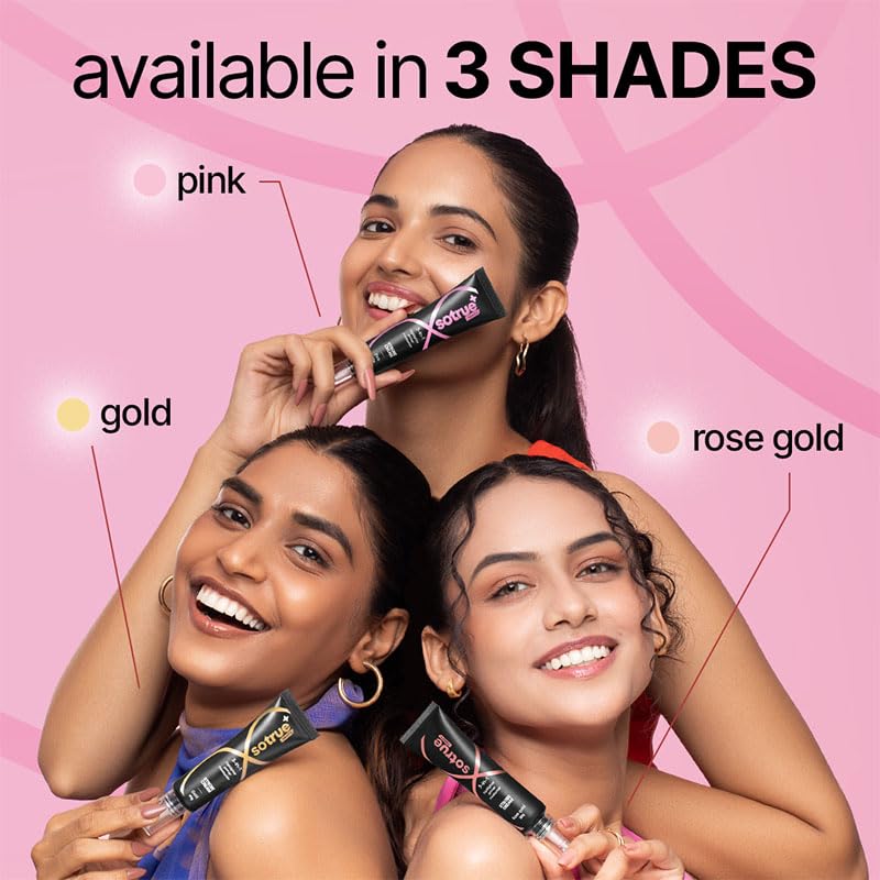 Image of Sotrue Strobe Cream Pink, 18g | Primer, Highlighter & Moisturizer | 3 in 1 Illuminating Makeup Base | Japanese Sakura & Hyaluronic Acid | Dewy Glazed Instant Glow