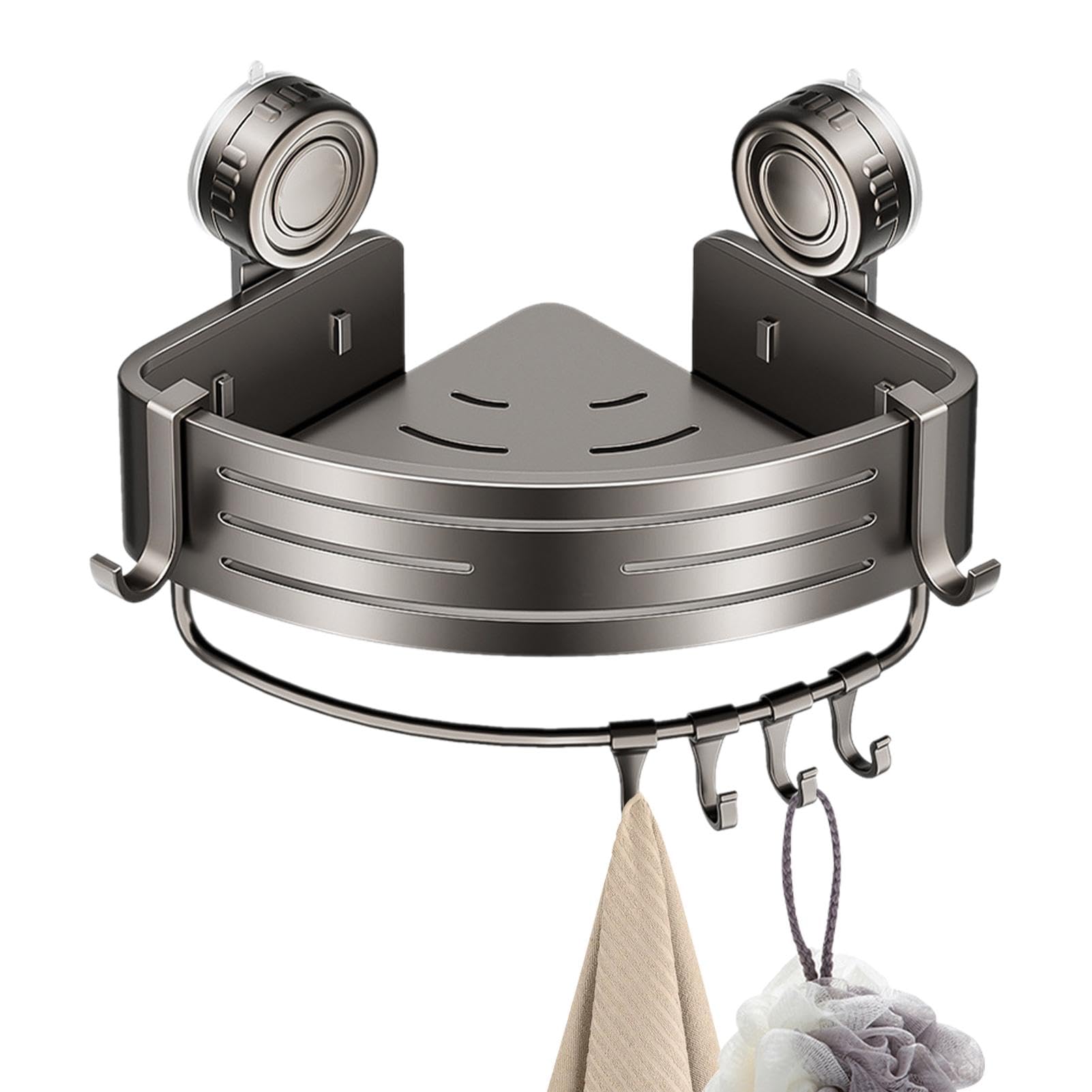 Modern Corner Shower Shelf - Multi-Tier Corner Shelf Heavy-Duty Corner Caddy Corner Bathroom Shelf Suction Cup Wall Mounted