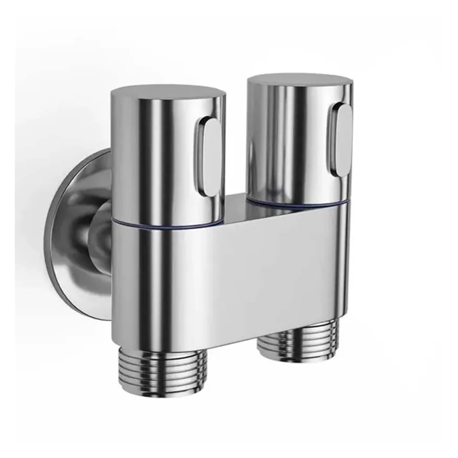 Pulvérisateur de bidet de toilette en alliage de zinc argenté avec valve d'angle