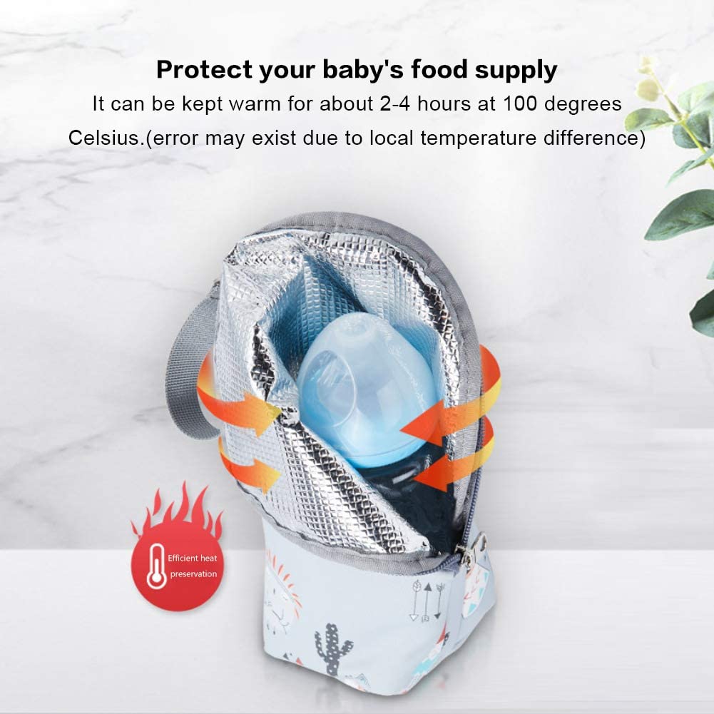 Borsa Isolante Termica Portatile per Biberon - Sacchetto di Isolamento con Strato Isolante per Latte Materno e Acqua