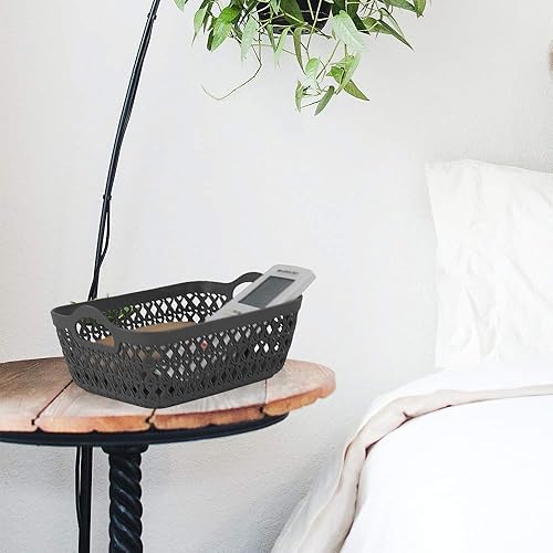 Miniatura 4 de Zerdyne 12-Pack Mini Plastic Storage Baskets Trays, Gray Tiny Storage Baskets