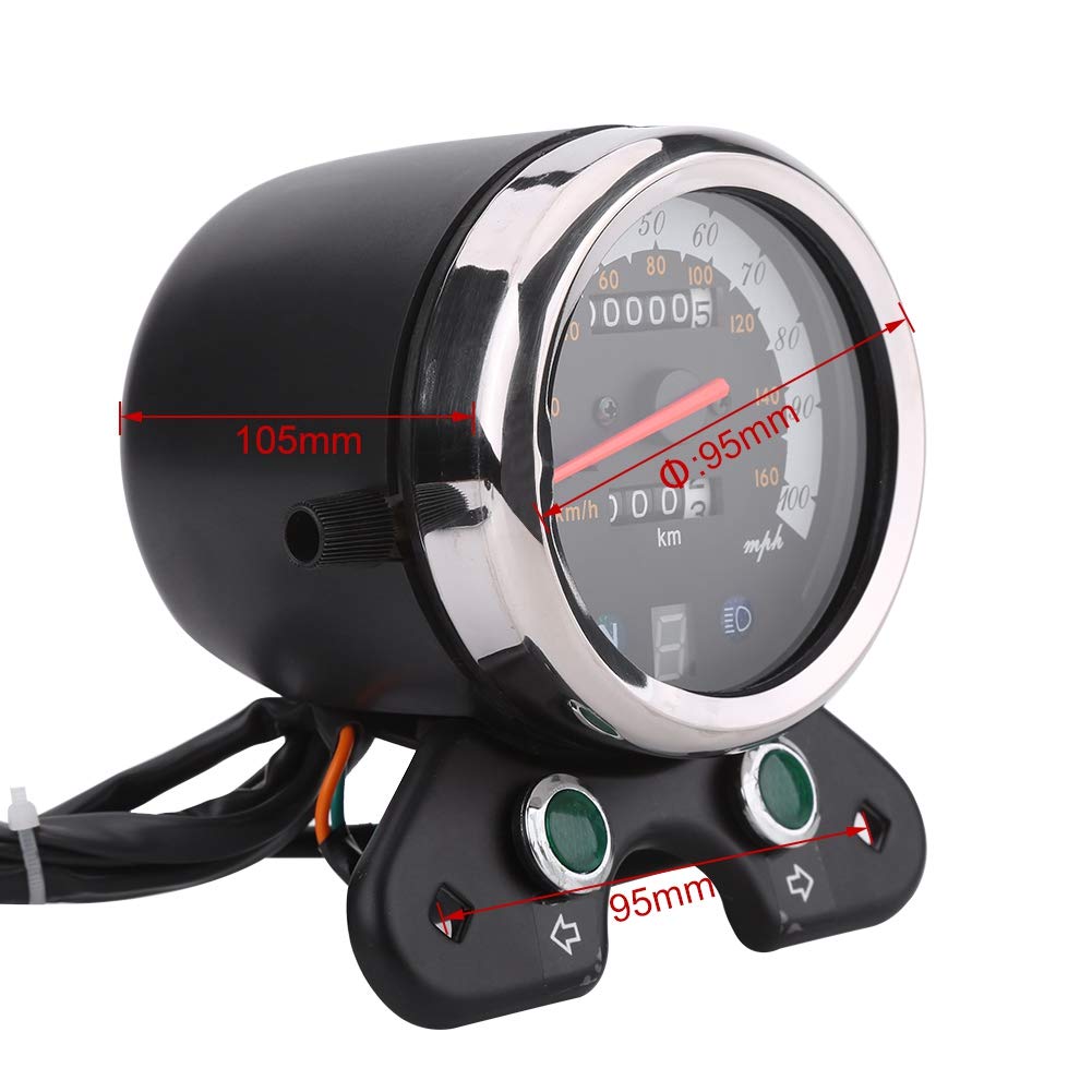 Buy 12V Universal Motorcycle Speedometer Dual Odometer Speedometer Speedo Meter Digital