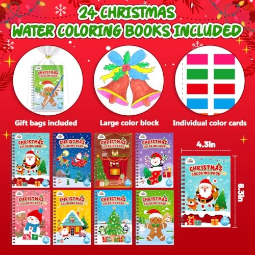 Image of ZMLM 24 Pack Christmas Coloring Books - Birthday Party Favors for Kids 4-8