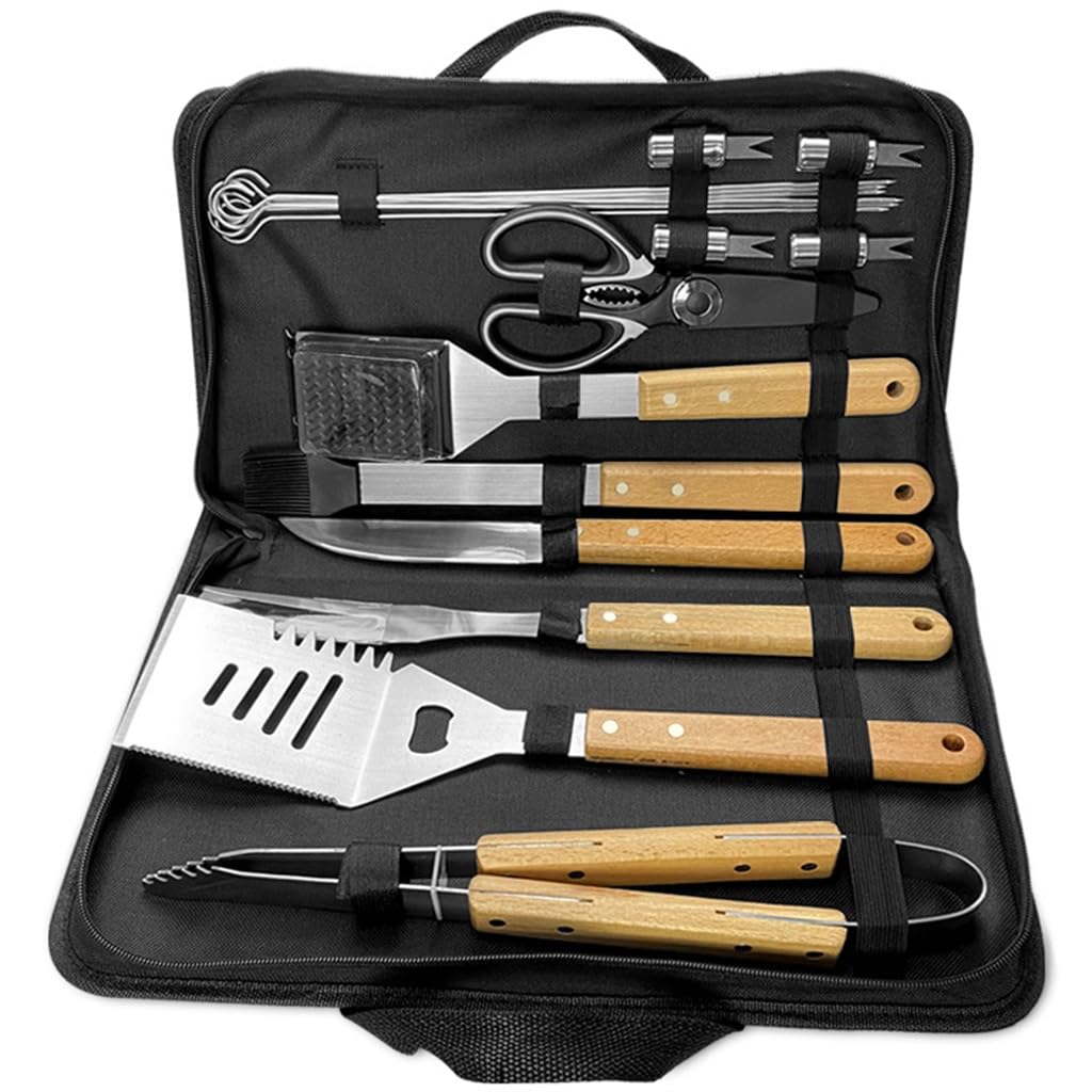 Fork Shovel Clip BBQ Accessories Cloth Bag Stainless Steel Baking Set
