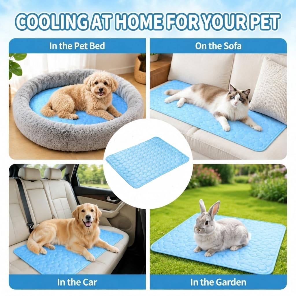 Tapis Rafraîchissant pour Chien et Chat, Coussin Rafraîchissant et Durable