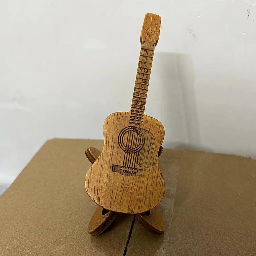 Caja de púas de Guitarra acústica de Madera Soporte para púas de Guitarra con Soporte y púas de Guitarra Caja de Almacenamiento de púas de Guitarra Estante para púas de Guitarra para