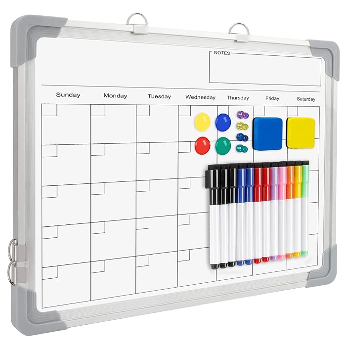 Buy EOOUT Monthly Calendar Whiteboard for Wall, 16" x 12" Dry