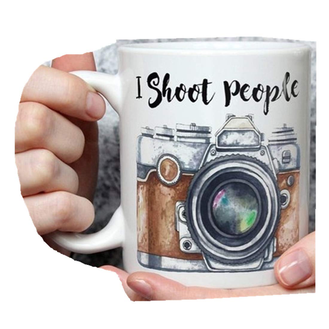 Grappige Camera Lens Koffiemok van 350 ml met Deksel | Geïsoleerde Reismok voor Warme en Koude Drankjes | Ideale Gift voor Fotografen, Vrienden en Familie | Zwart