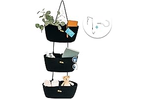 Black Wall Basket for Storage and Organization