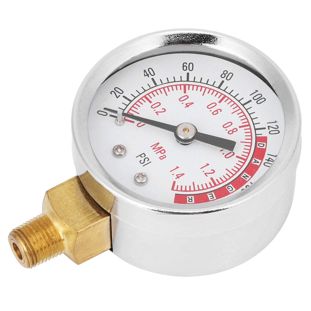 Manometro 0-200PSI, manometro Radiale dell'Aria in Acciaio Inossidabile con connessione Professionale 1/8 NPT, per la misurazione della Pressione Industriale