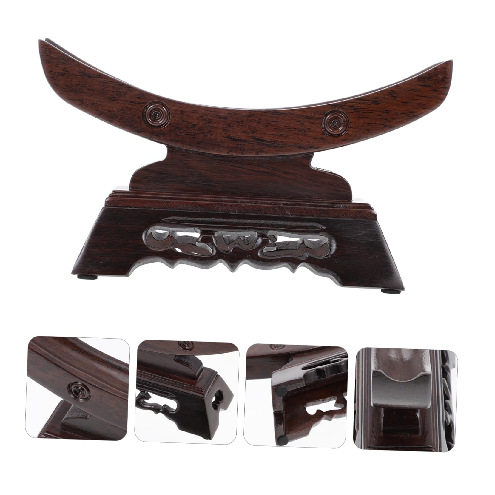 Abaodam Soporte de Espada de Escritorio de Madera Marrón para Exhibición | Organizador de Colección, Decoración de Sobremesa, 1, Soporte para Guardar y Mostrar Piezas