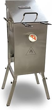 Bayou Classic 700-701 4-gal Stainless Bayou Fryer Includes 2 Stainless Mesh Baskets Fry Thermometer Drain Valve High Pressure Regulator w/ 48-in Stainless Braided LPG Hose