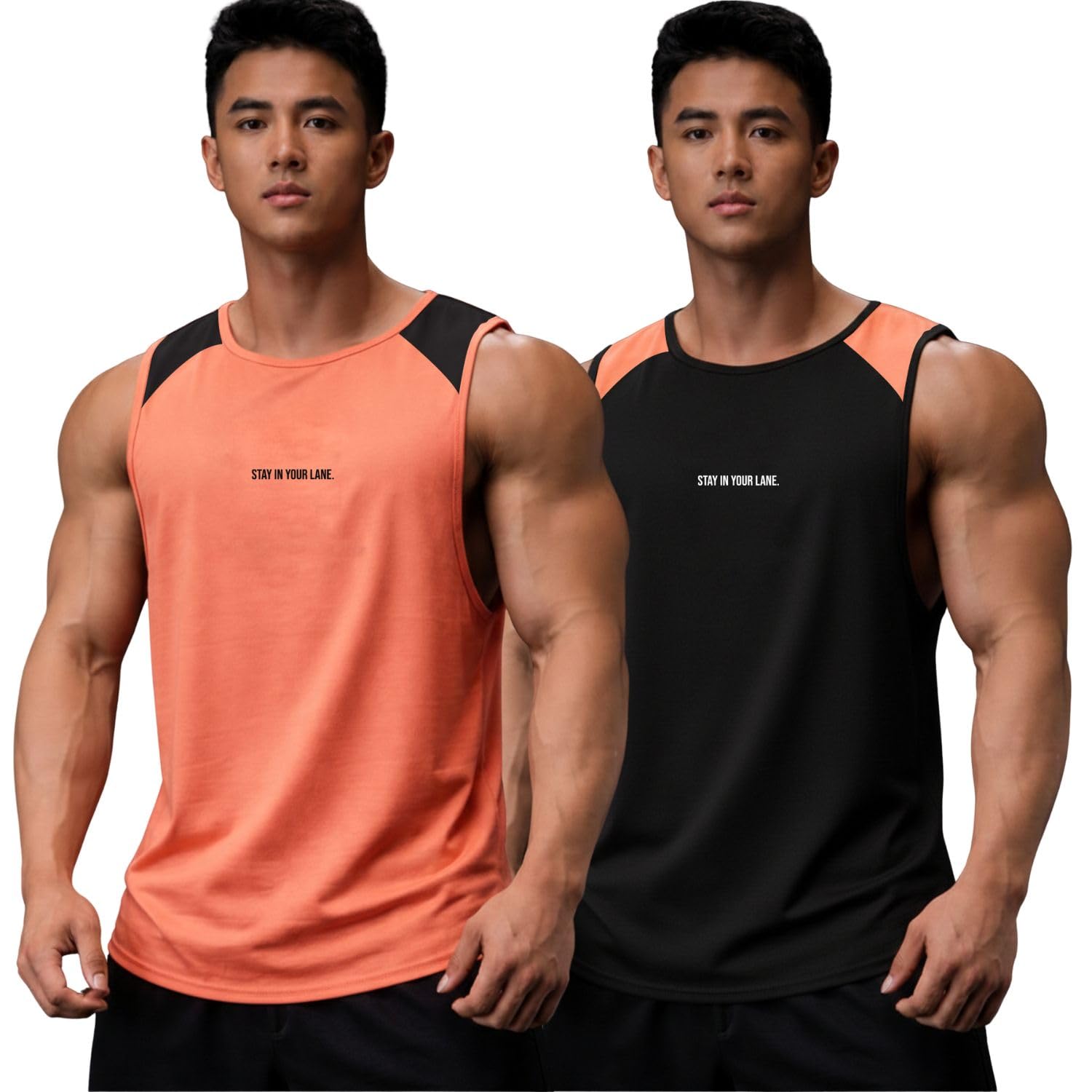 jump cuts || Mens || Colorblock & Printed || Round Neck || Sleeveless || Polyester Vest-picture-29