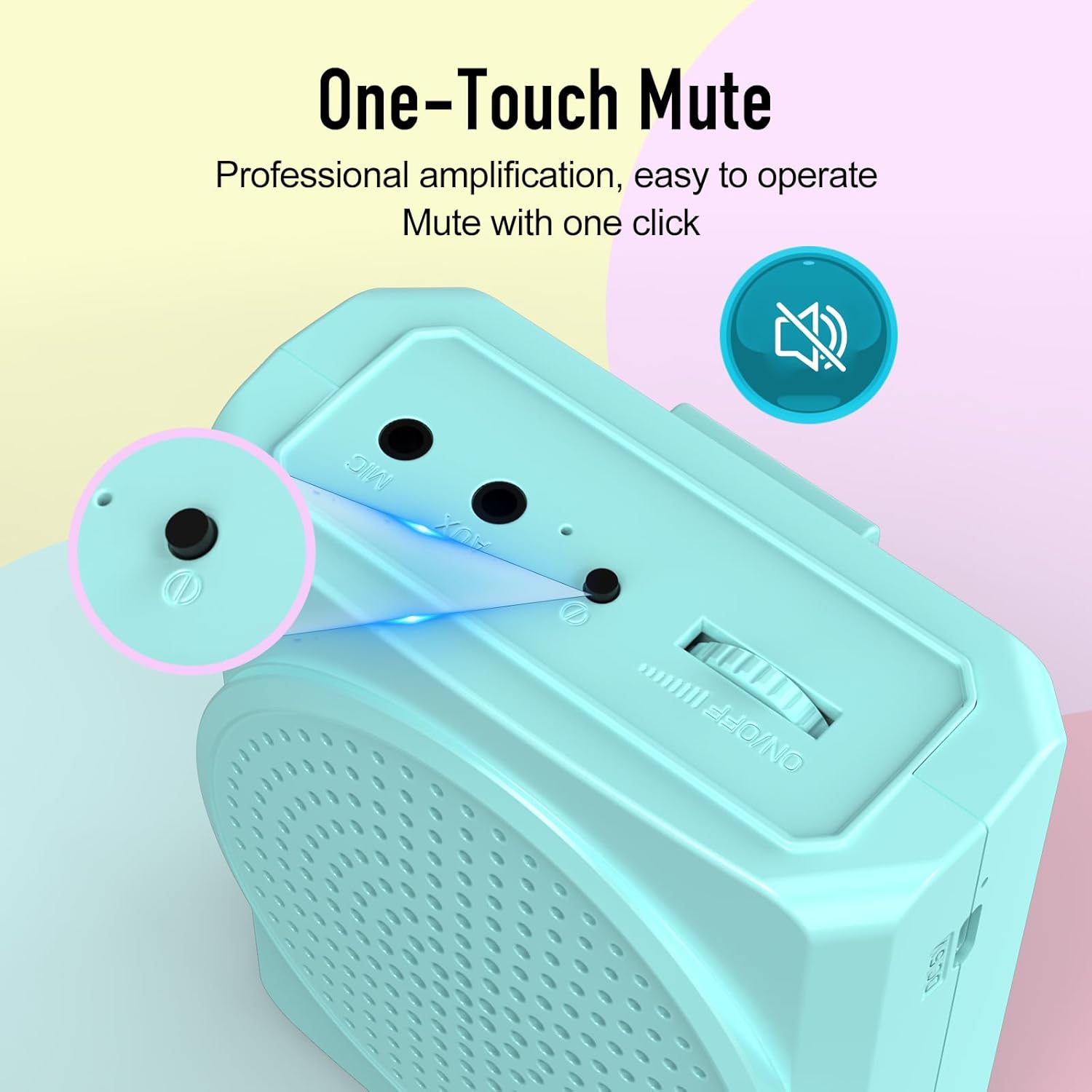 SHIDU Voice Amplifier for Teachers, Portable Voice Amplifier, Portable Megaphone Speaker Headset System, Microphone with Speaker for Classroom, Meeting, Speech, Yoga, Tour Guide (Blue) - Image 3