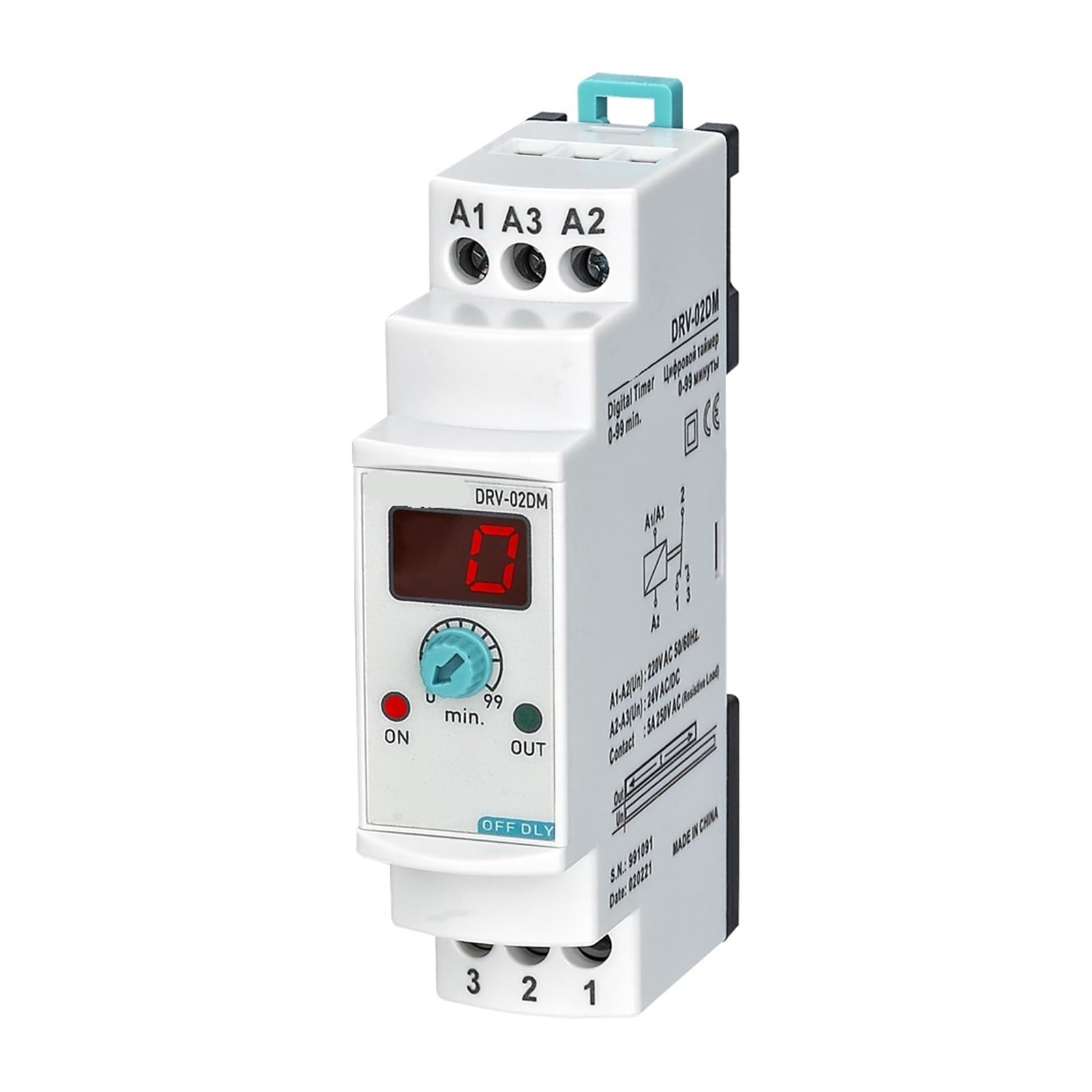Akcesoria elektroniczne DRV-XXM Digital Off Delay Time Relay(220VAC,DRV-02HM 0-99hour.)