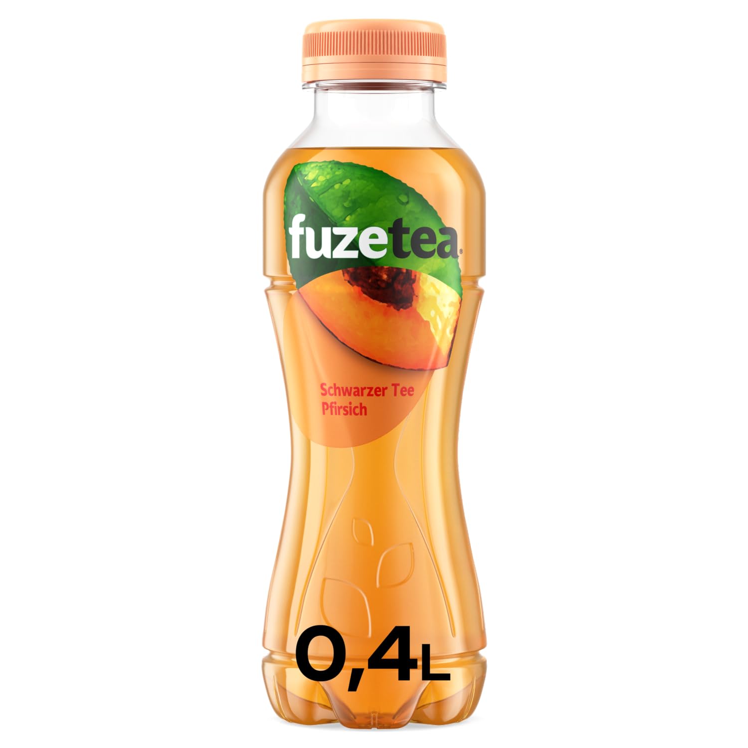 Fuze Tea Schwarzer Tee Pfirsich - außergewöhnliche Fusion aus Schwarztee und fruchtigem Pfirsich-Geschmack - Tee aus nachhaltigem Anbau - Einweg Flaschen (12 x 400 ml) (Packung mit 4)