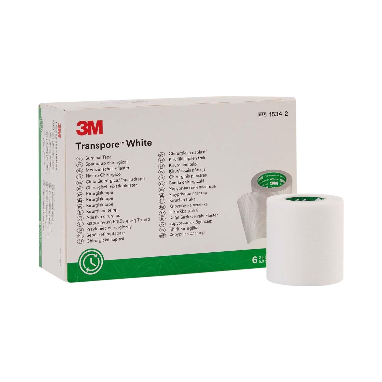 3M Transpore White Dressing Tape 2'X10Yds - Box of 6 - Model 1534-2