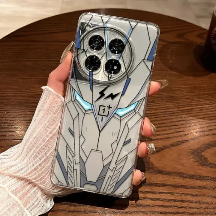 Image of MILLION CASES Back Cover Case for OnePlus 11 Shockproof Protective Futuristic Cyber Mecha Armor Case for Men & Boys(Black)
