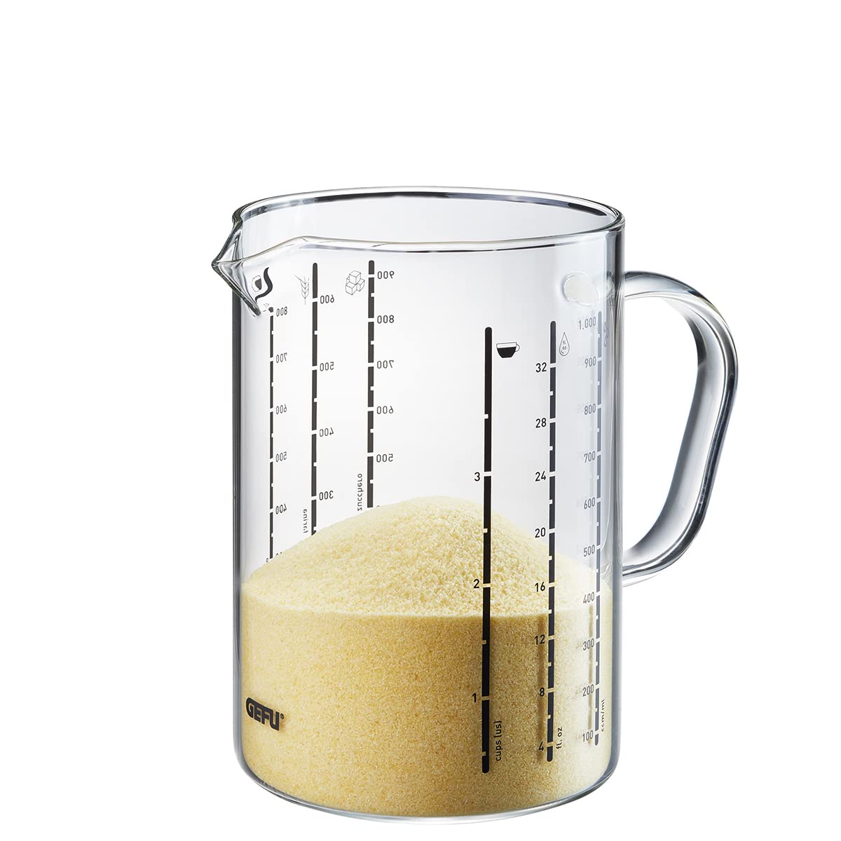 GEFU 1000 ml METI Measuring Cup, Transparent, 1 pc