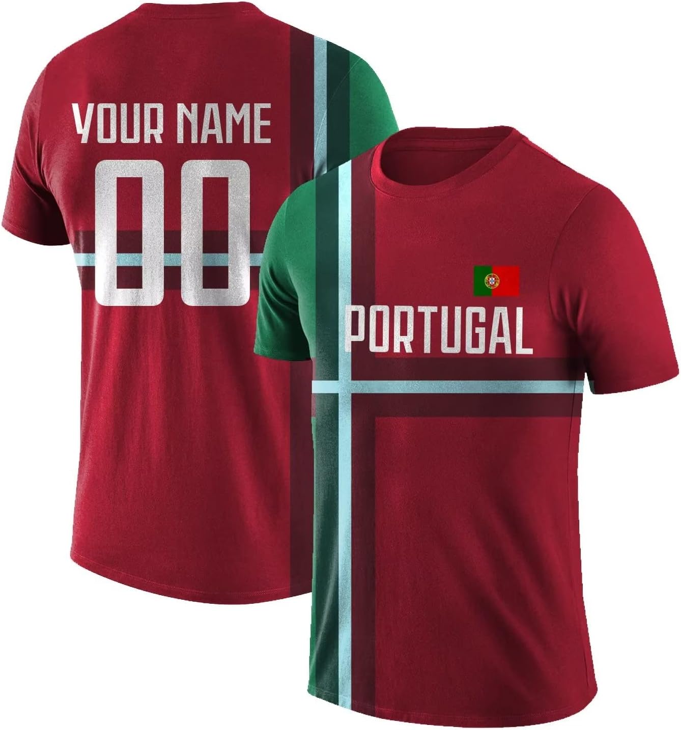 Custom Portugal 22/23 Soccer T Shirt Uniforms For Men Women Youth Personalize Your Name Number Fans Gifts S-5XL