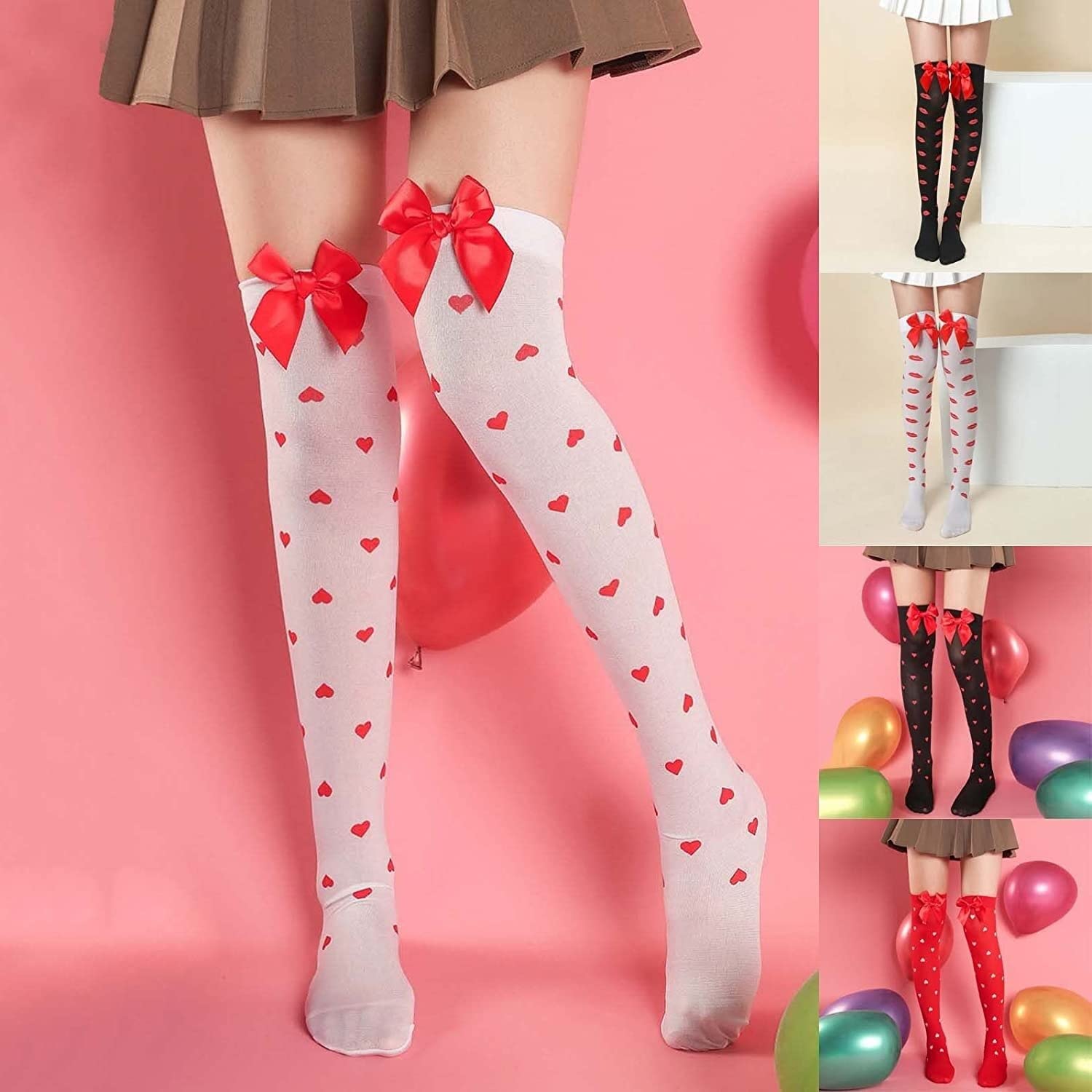 Calcetines Invierno 3 Pares De Calcetines Hasta La Rodilla Para Mujer, Medias Por Encima De La Rodilla, Medias Con Lazo, Calcetines De Punto, Calcetines Largos Hasta La Rodilla Calcetines Termicos