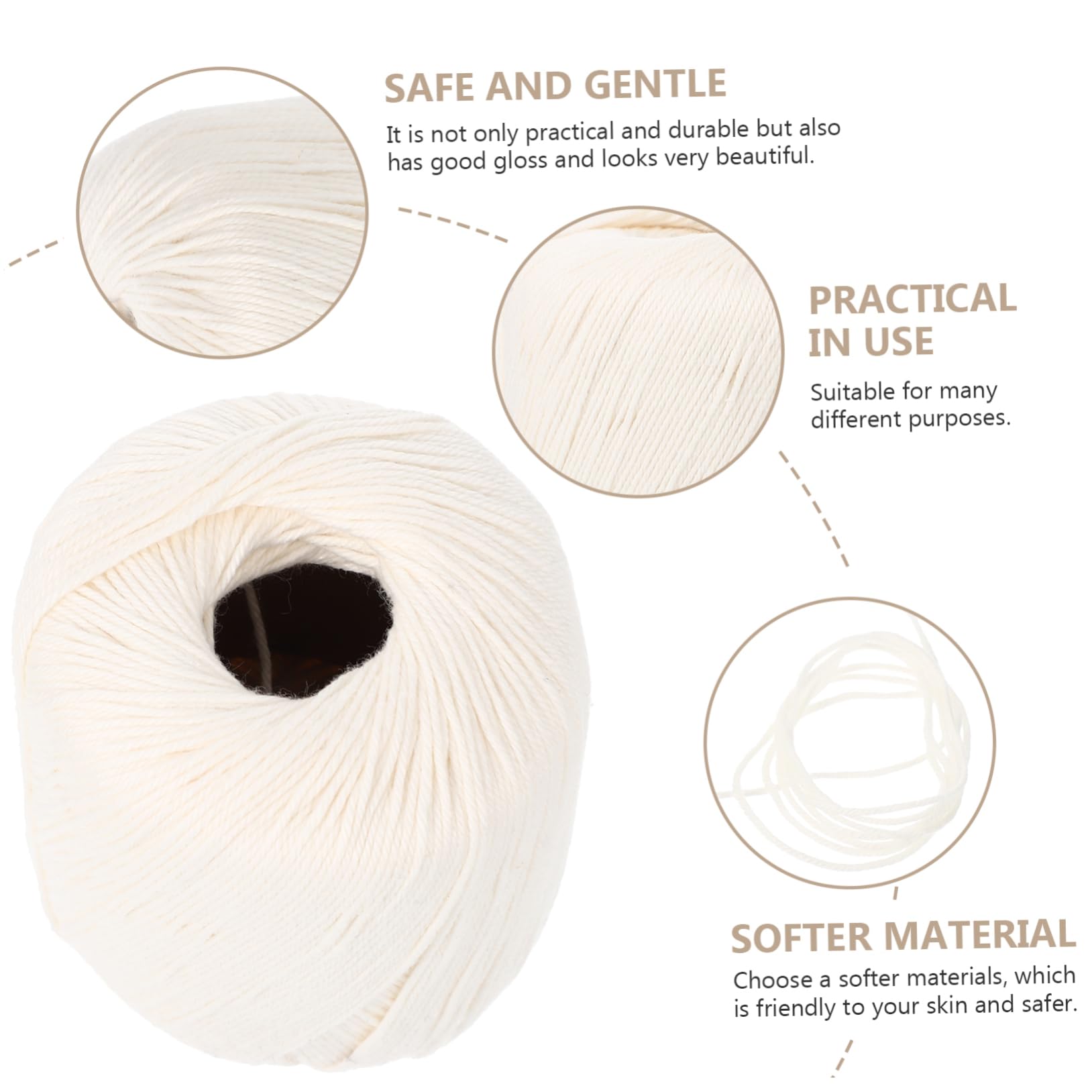 STOBOK 5rotoli Gomitoli Multi- Per Uncinetto Versatile Per Decorazioni e Facile Usare
