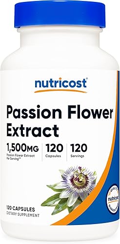 Nutricost Extracto de flor de la pasión (equivalente a 1,500 mg) 120 cápsulas, sin gluten, sin OMG y apto para vegetarianos